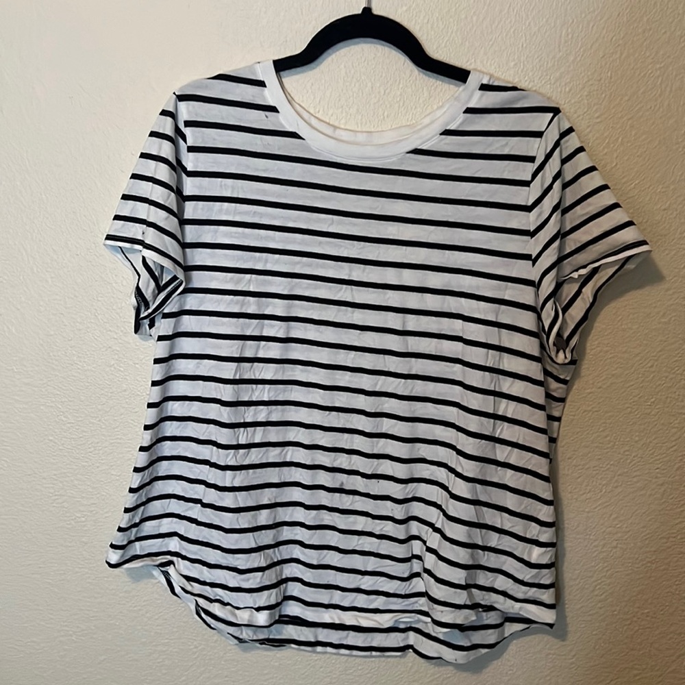 Stripe tee shirt soft
